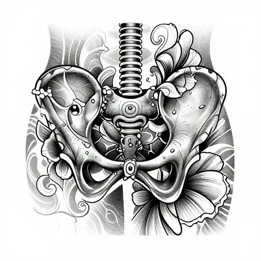 Inspiring Pelvic Area Pelvic Bone Tattoo Pictures