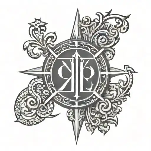 chi rho alpha omega logo tattoo design idea