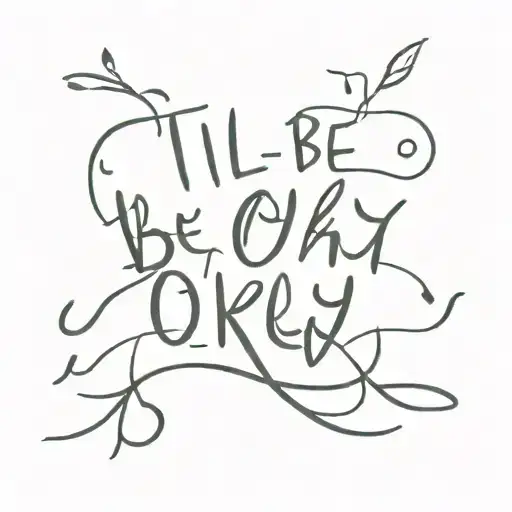 lettering 'i'll be okay' anagram of: it's all a lie  tattoo design idea