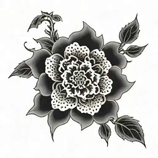 traditional norigae korean tattoo design idea