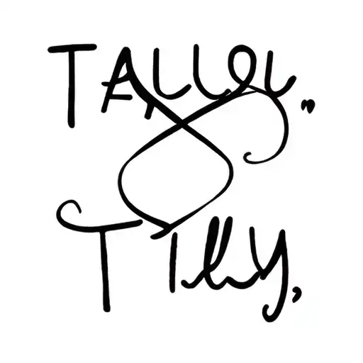 "Taylor. Teddy. Tilly" infinity tattoo design idea