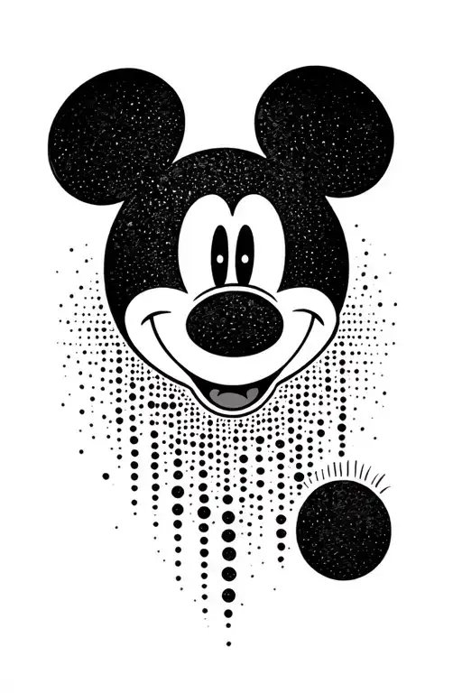 semicolon mickey mouse head instead of a dot work tattoo tattoo design idea