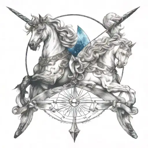 Sagittarius And Gemini tattoo design idea