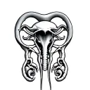 Uterus tattoo design idea