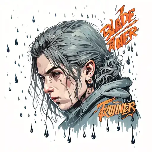 blade runner tears in rain tattoo design idea