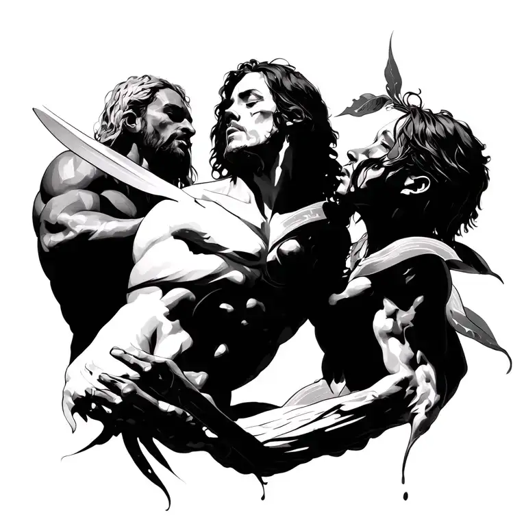 Psalm 118:11"They surrounded me on every side, but in the name of the Lord I cut them down." down my spine  tattoo design idea