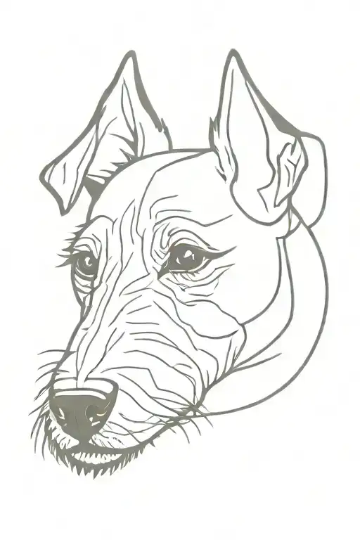 terrier dog breed tattoo design idea
