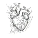 heart break, trust issues, pain and love  tattoo design idea