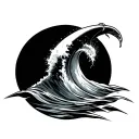 surf style tattoo design idea