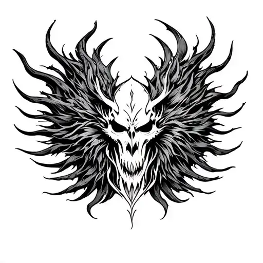 BELIAL with winds tattoo design idea