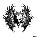 BELIAL with winds tattoo design idea