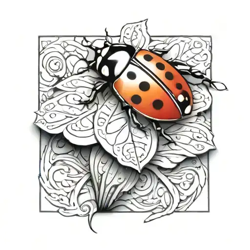 ladybird tattoo design idea