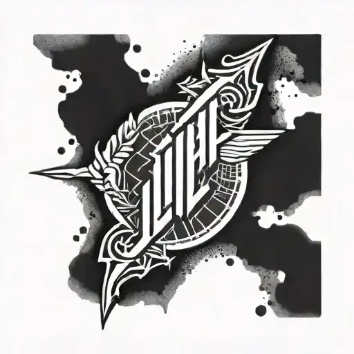 justice league movie logo with a scorpio zodiac sign tattoo design idea