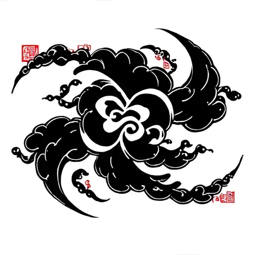 akatsuki cloud patterns tattoo design idea