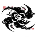 akatsuki cloud patterns tattoo design idea