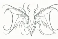 Spiquril devil wing tattoo design idea