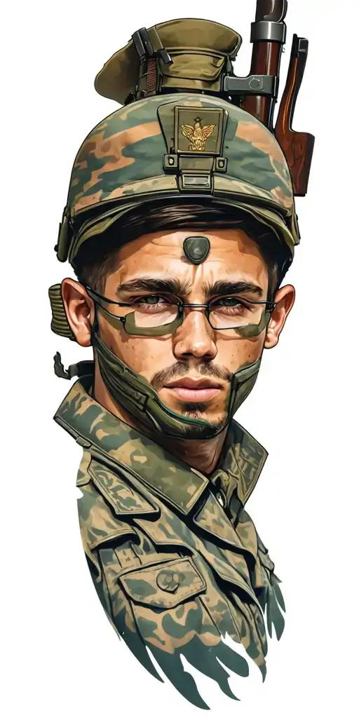 military tattoo design idea