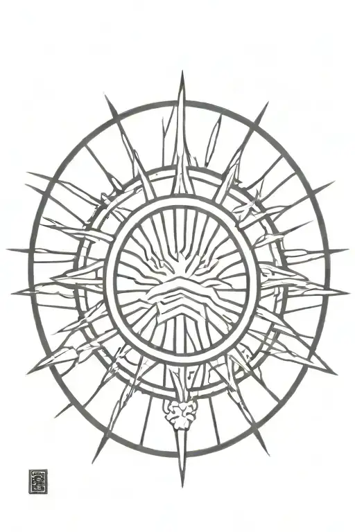 japanese rising sun tattoo design idea