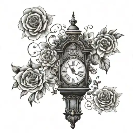 Grandfather Clock tattoo design idea