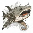 whale shark tattoo design idea