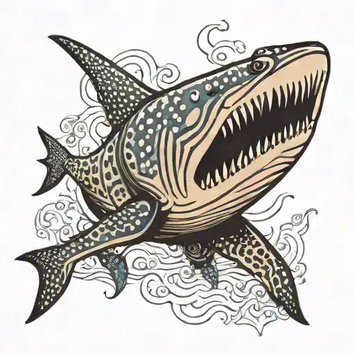 whale shark tattoo design idea
