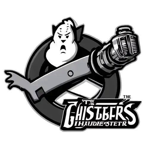 the thundercats logo next to the ghostbusters logo with the flux capacitor underneath them  tattoo design idea