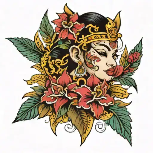 indonesian traditional tattoo design featuring tattoo design idea