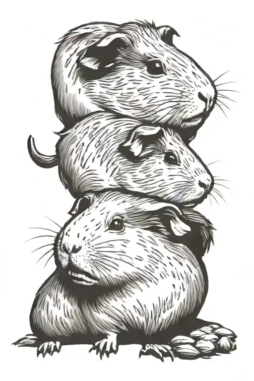 guinea pig tattoo design idea
