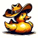 rubber duck with cowboy hat tattoo design idea