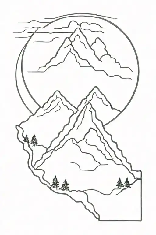 Twin Peaks tattoo design idea