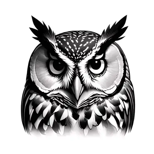 Barred Owl tattoo design idea