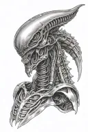 xenomorph tattoo design idea