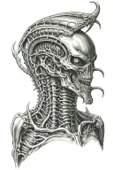 xenomorph tattoo design idea
