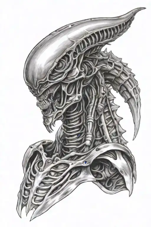 xenomorph tattoo design idea