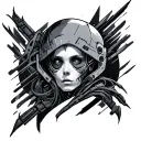 Cybernetic tattoo design idea