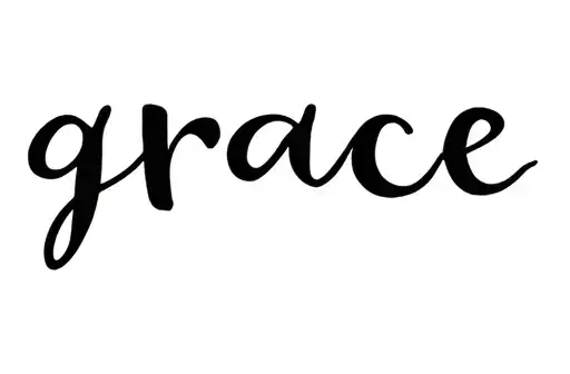 "grace" tattoo design idea