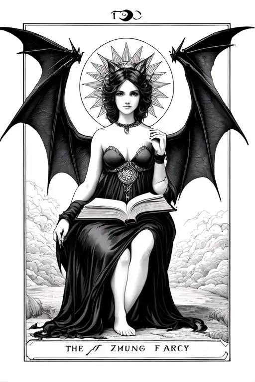 The theme is bookish fanatasy, femine. Continuing on from my half sleeve im thinking Bat wings, the sun tarot card and a tattoo design idea