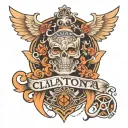 Tattoo concept with the names, "Clayton" and "Carter", banded around my collar, shoulders, back and chest. tattoo design idea