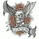 Tattoo concept with the names, "Clayton" and "Carter", banded around my collar, shoulders, back and chest. tattoo design idea