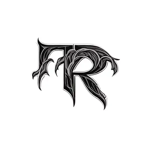 Double R tattoo design idea
