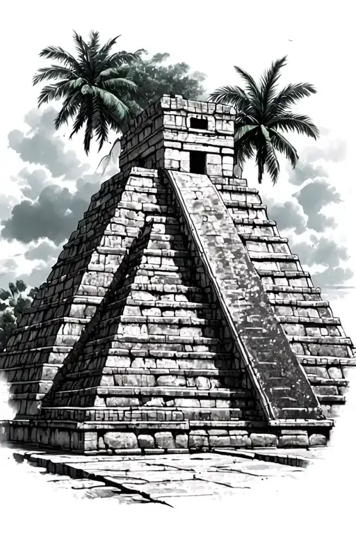 chichen itza tattoo design idea