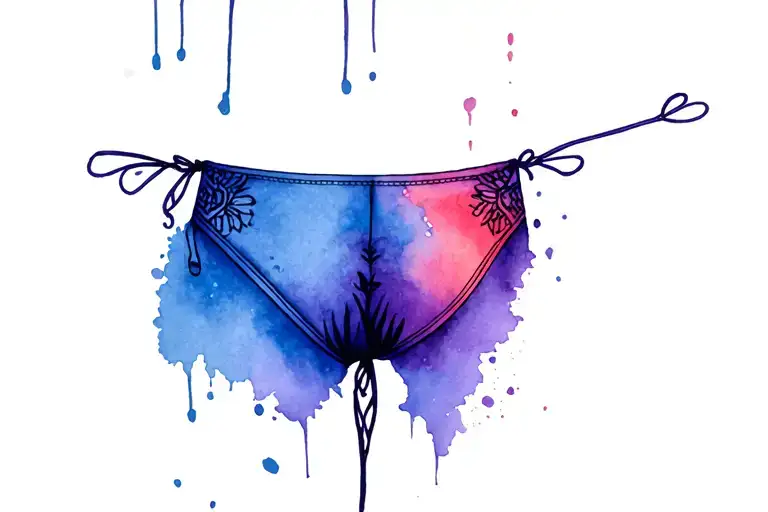 thong girl lesbian tattoo design idea