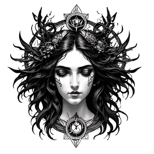 hecate triple goddess tattoo tattoo design idea