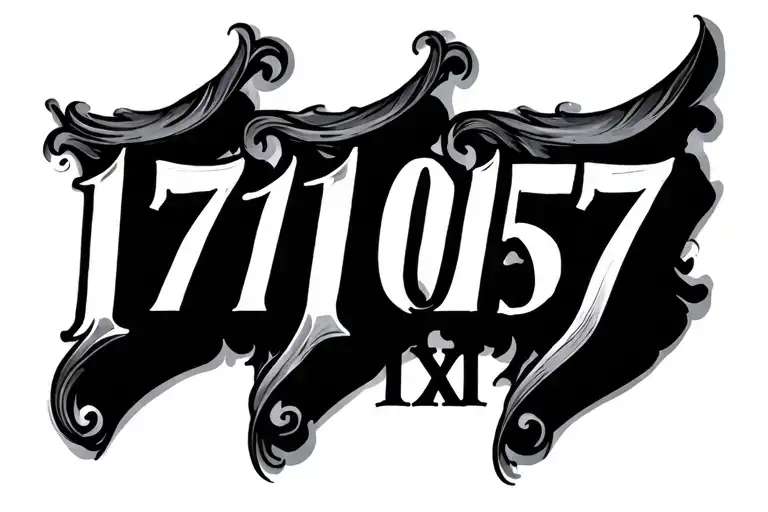 17.10.1957 roman numerals tattoo design idea