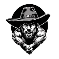 memorial tattoo powerlifting cowboy tattoo design idea