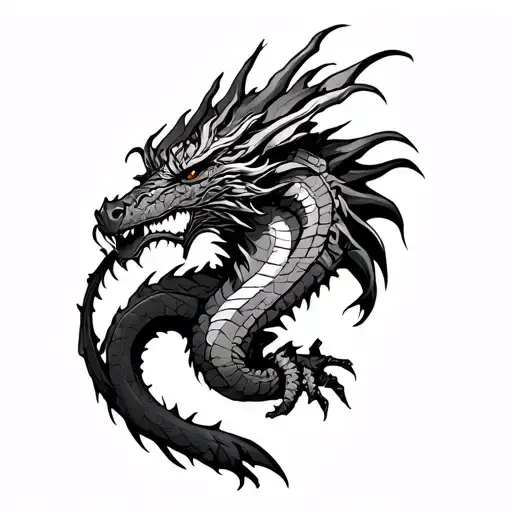 Hobbit Dragon Smaug dragon shoulder tattoo design idea