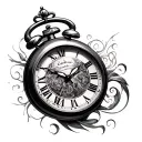time piece tattoo design idea