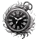 time piece tattoo design idea