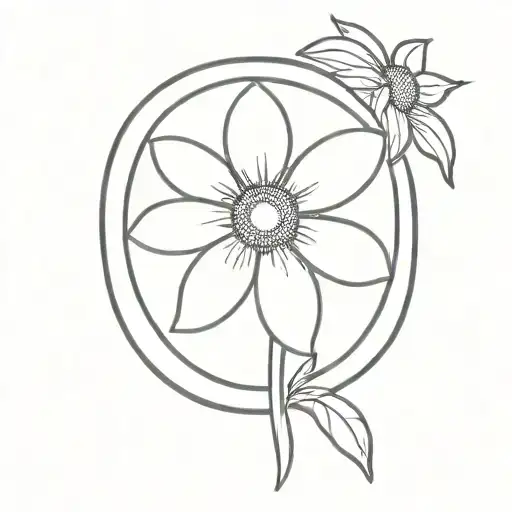black eyed susan flower tattoo design idea