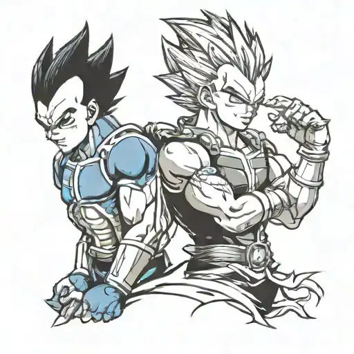 Vegeta 777 and Rubius tattoo tattoo design idea